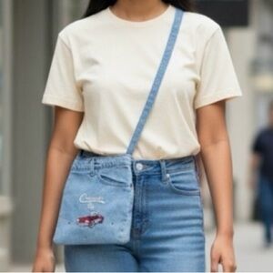 NWT- Cross-body purse made from Levi’s